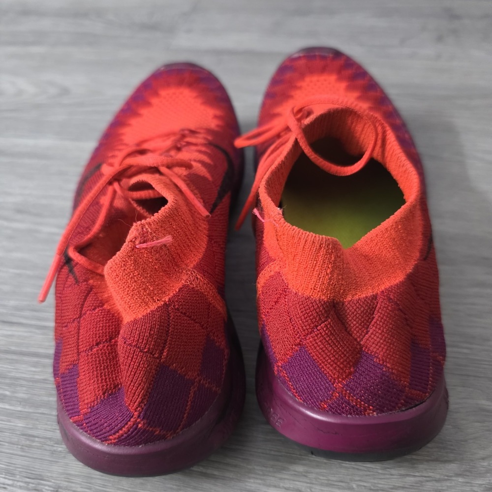 Nike Womens Free 3.0 Flyknit Bright Crimson 636231-600 Size 8.5 Shoes Sneakers - Picture 9 of 10